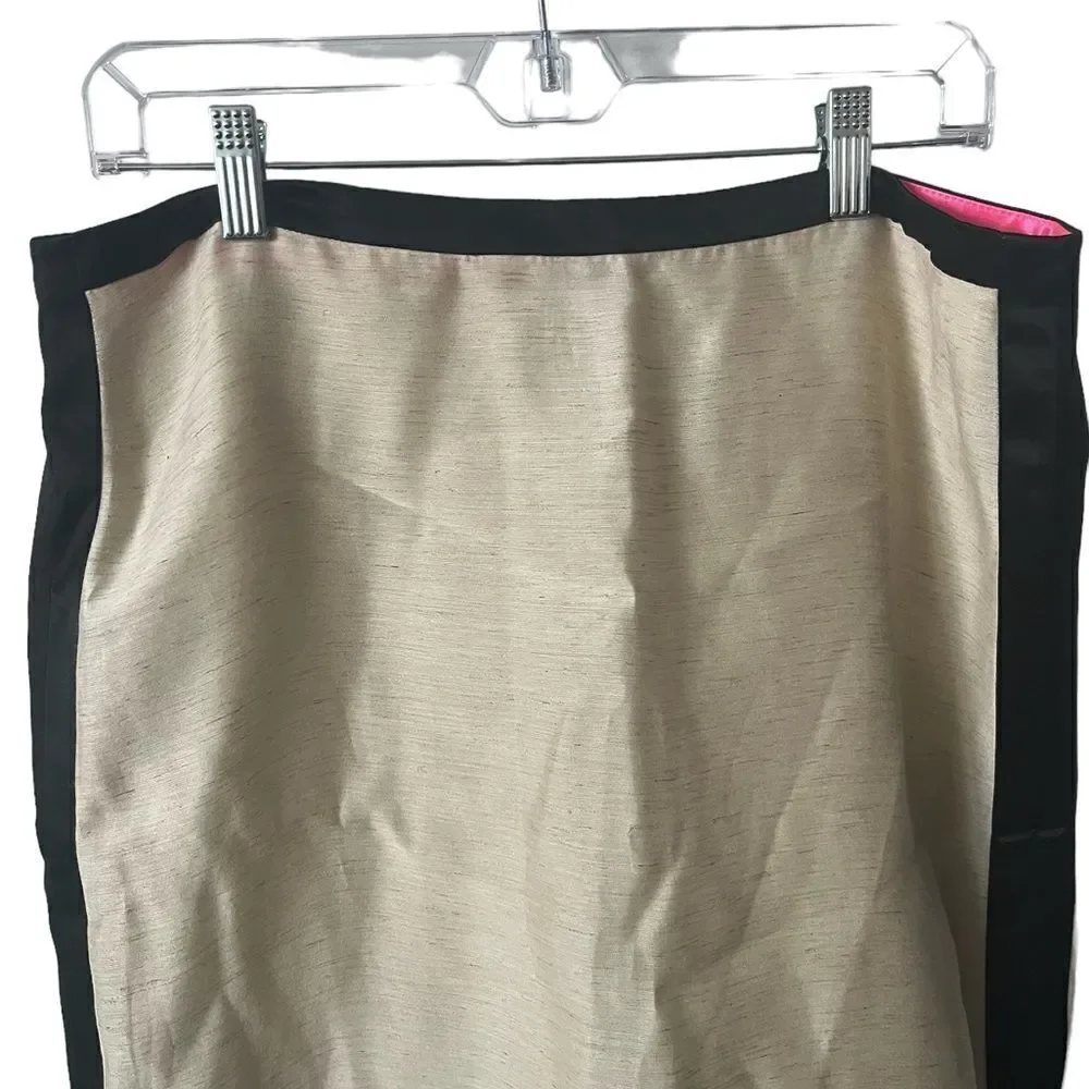 J Crew Silk/Linen Pencil Skirt Size 12